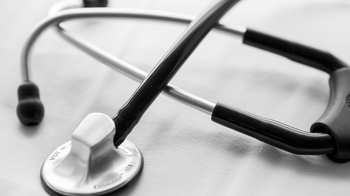 closeup of a stethoscope