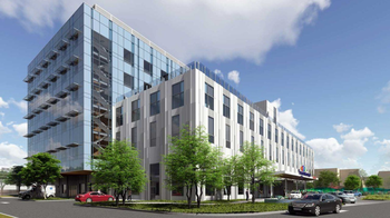 exterior shot of the new oakland hospital