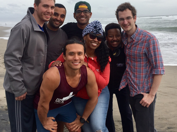 Group at the beach